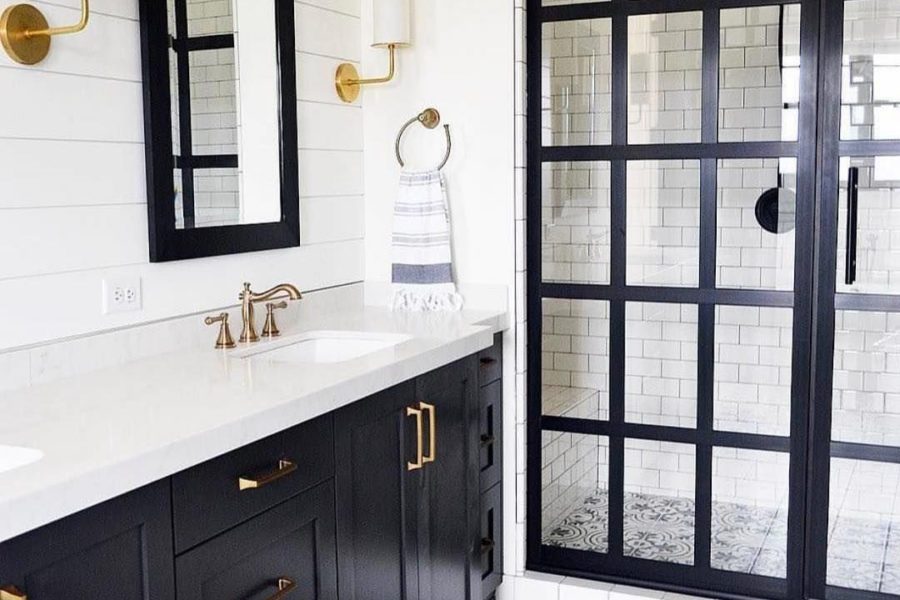 The Spanish Tile Design Black And White Bathroom
