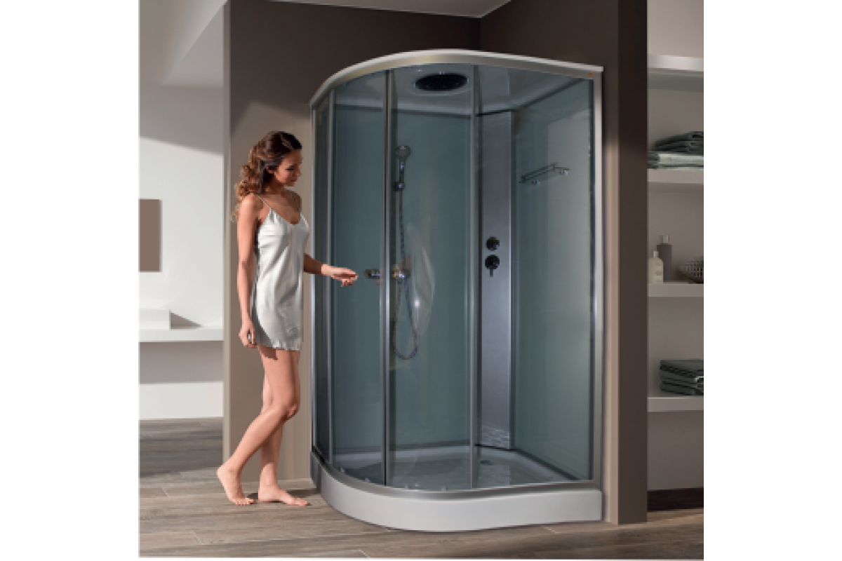 Shower cabins White bathrooms